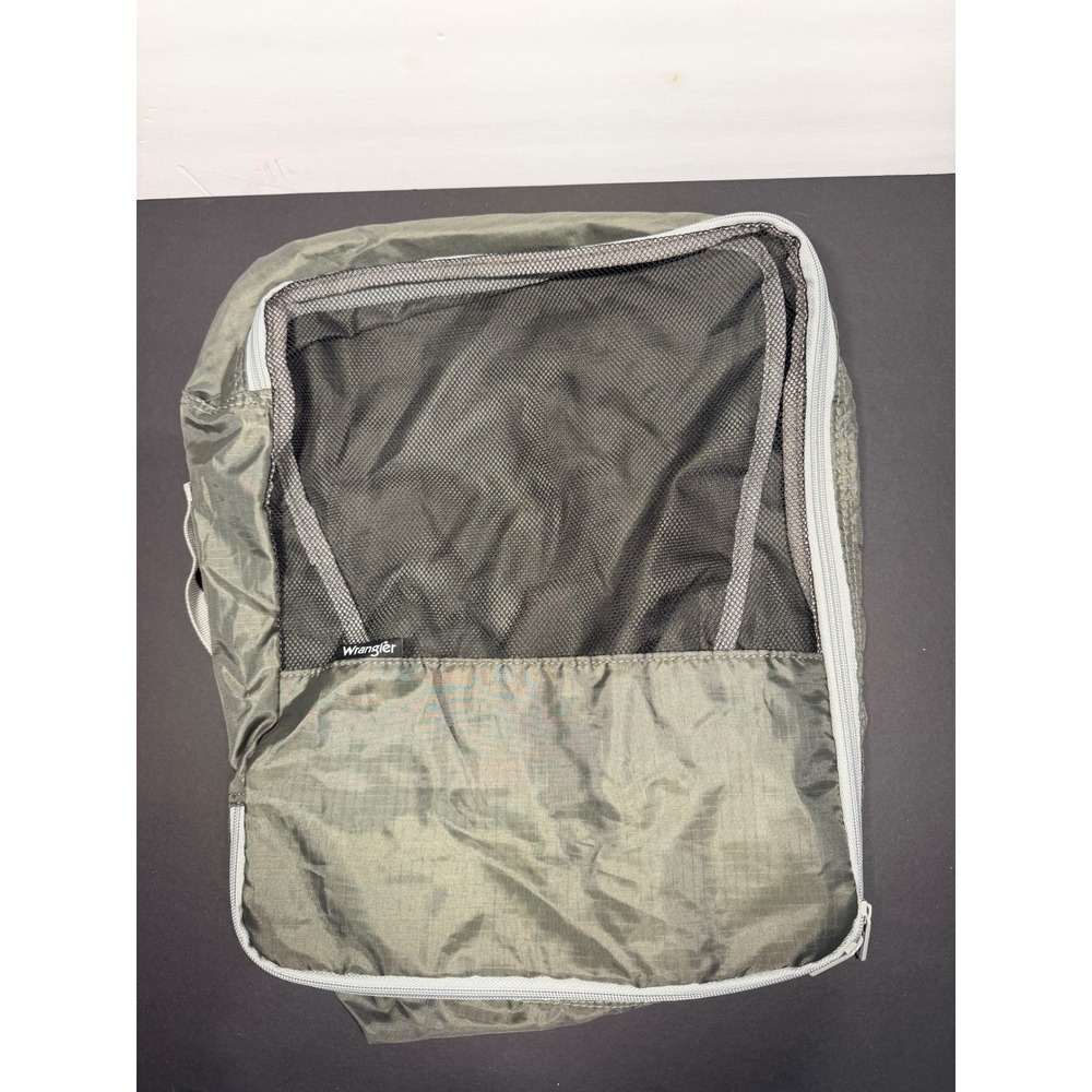 Wrangler Olive Green Ripstop Mesh Travel Packing Cube‎ Organizer Bag